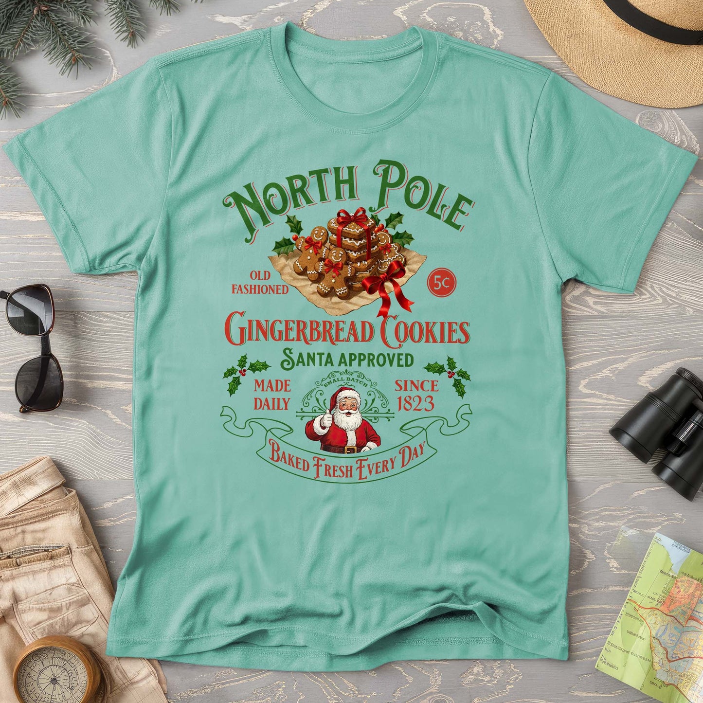 North Pole Gingerbread Cookies Comfort Colors T-Shirt