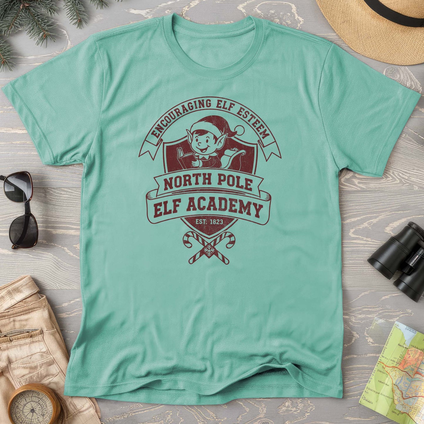 North Pole Elf Academy Comfort Colors T-Shirt