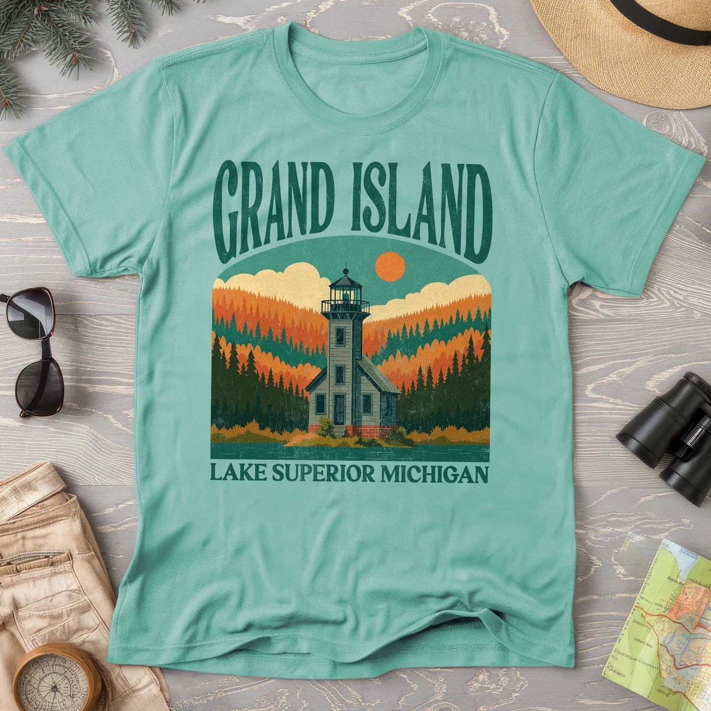 Grand Island Michigan "Big and Bold" Comfort Colors T-Shirt