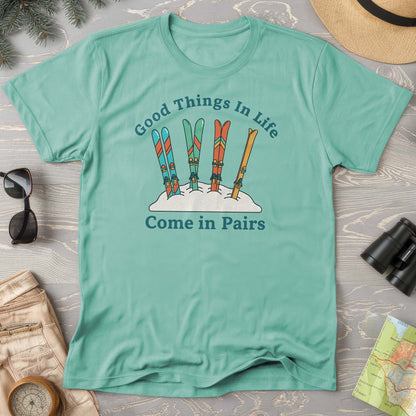 Good Things Come In Pairs Ski Comfort Colors T-shirt
