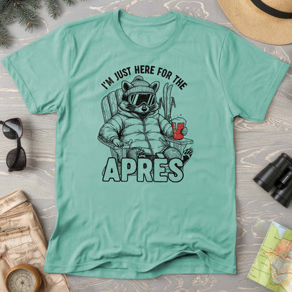 Just Here for the Apres "Raccoon" Comfort Colors T-shirt