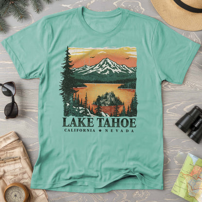 Lake Tahoe Emerald Bay Sunset Comfort Colors T-shirt