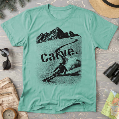 Carve Ski Print Comfort Colors T-shirt