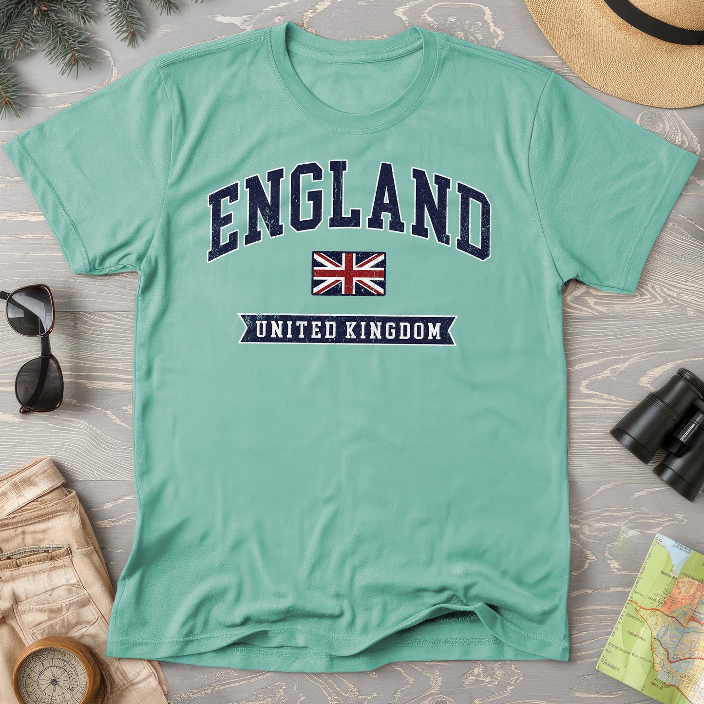England Varsity Flag Comfort Colors T-shirt