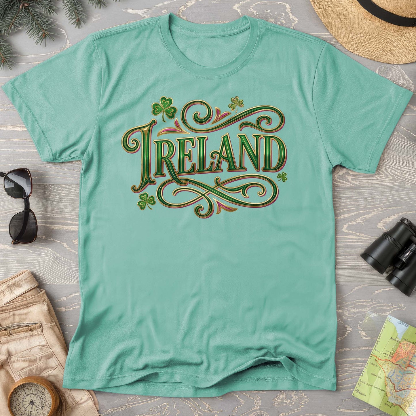 Ireland Glitter Pop Comfort Colors T-shirt