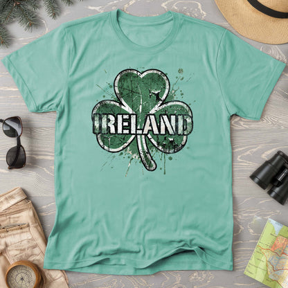 Ireland Shamrock Grunge T-shirt