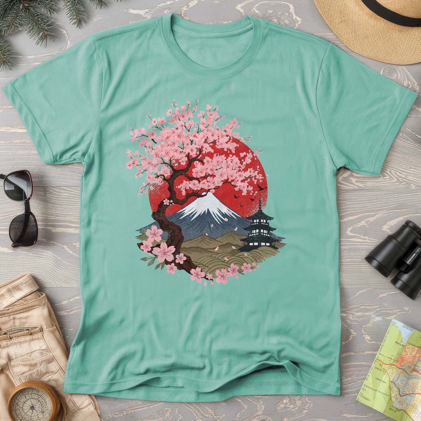 Mount Fuji Cherry Blossoms T-Shirt