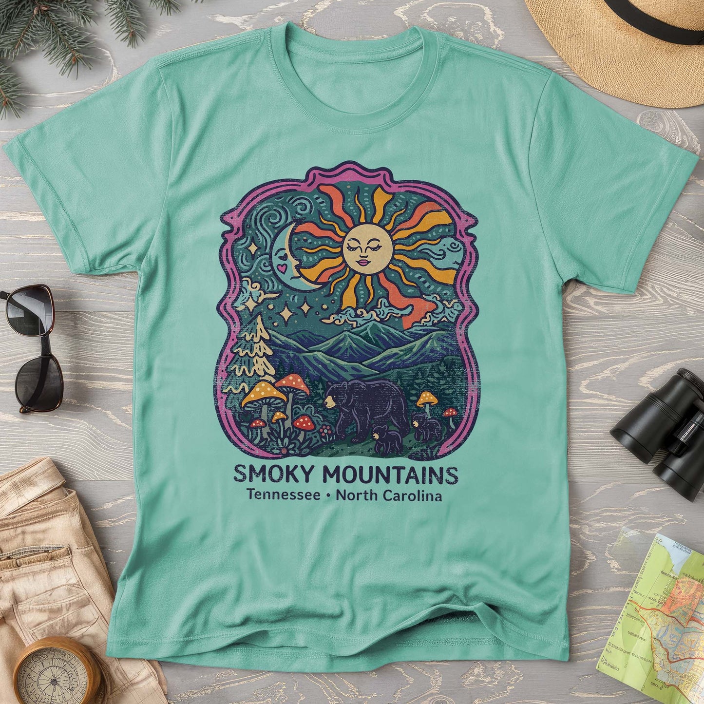Smoky Mountains Groovy Bears T-Shirt