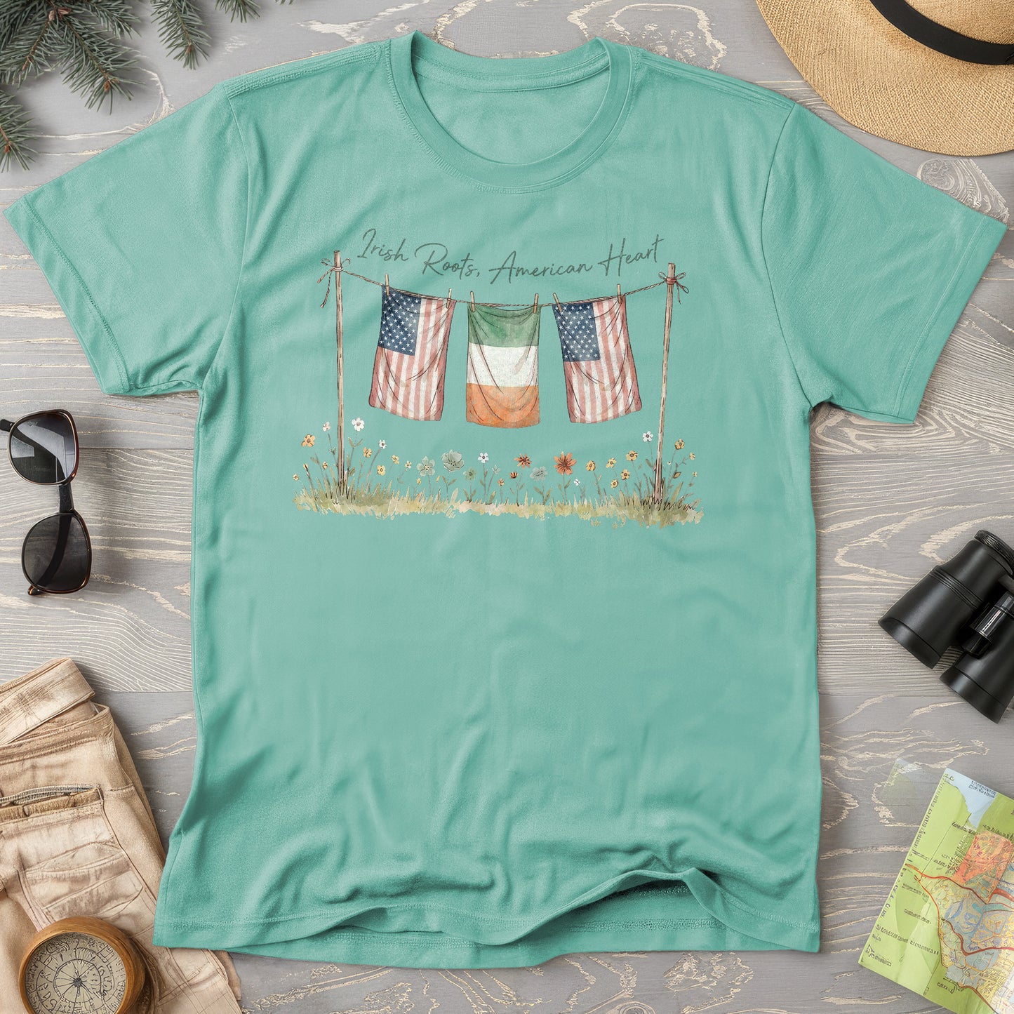 Irish Roots American Heart T-Shirt