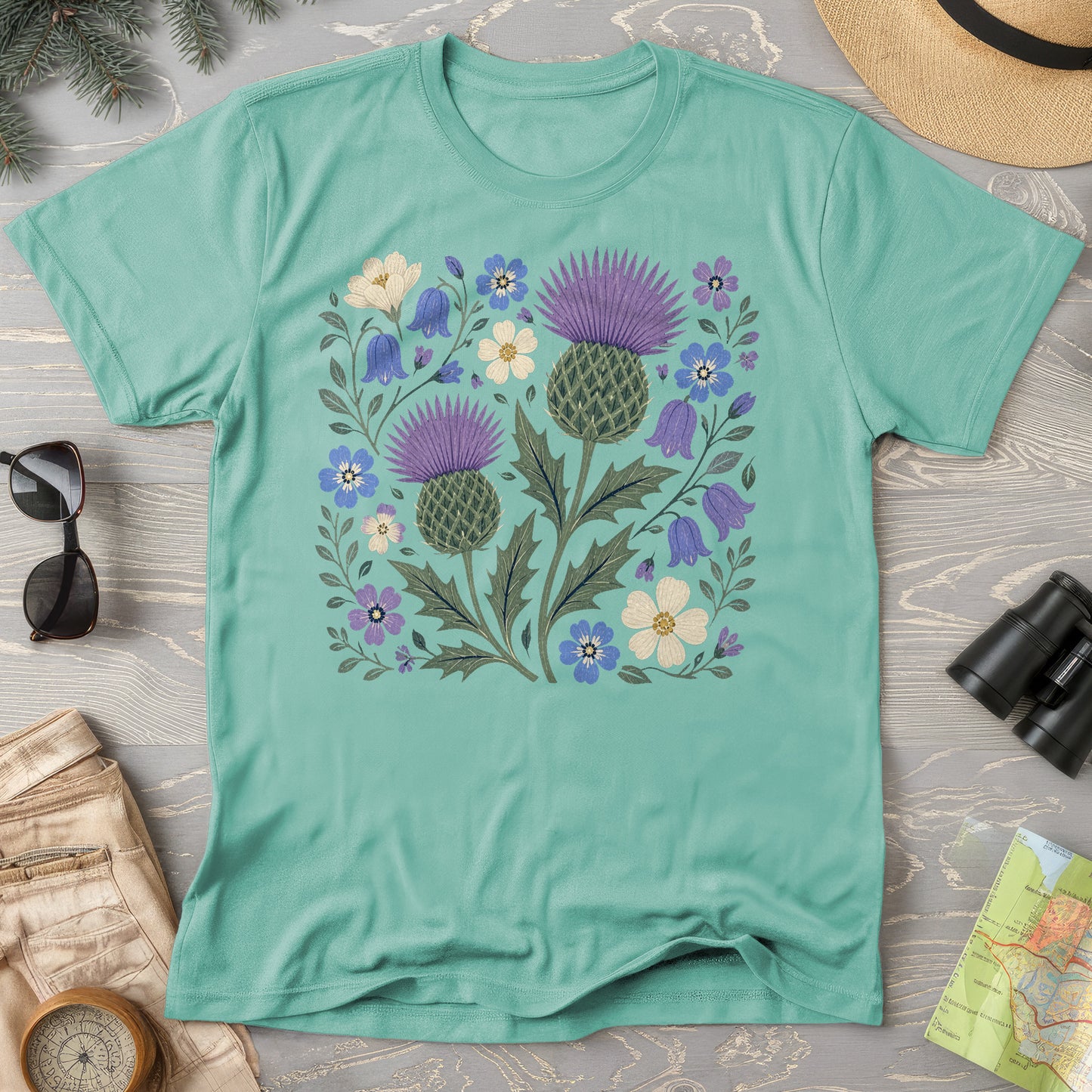 Scottish Thistle Floral T-Shirt