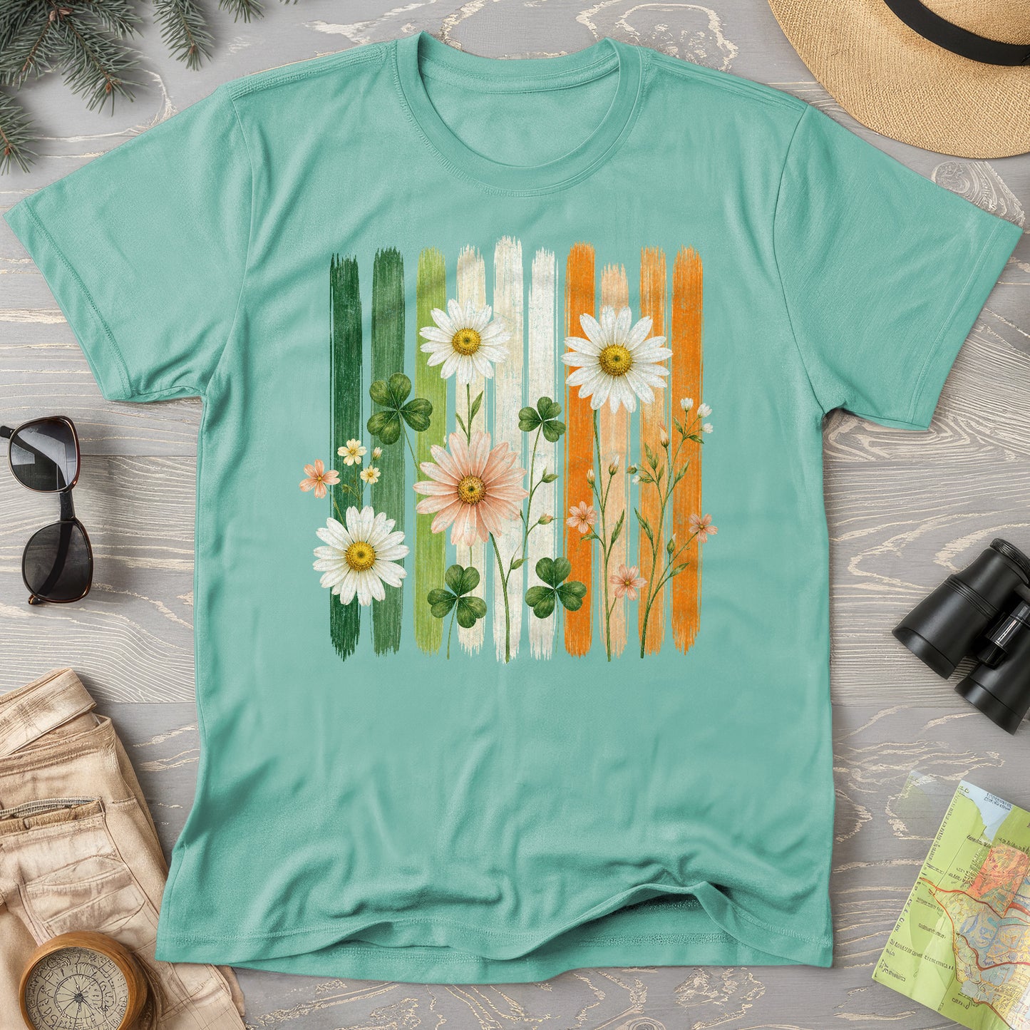 Irish Flower Stripes T-Shirt