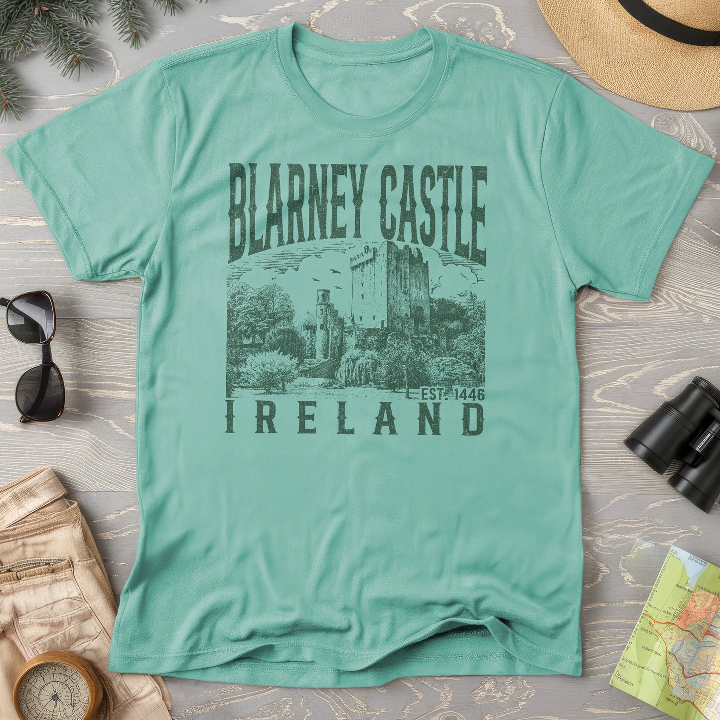 Blarney Castle Ireland Sketch T-Shirt