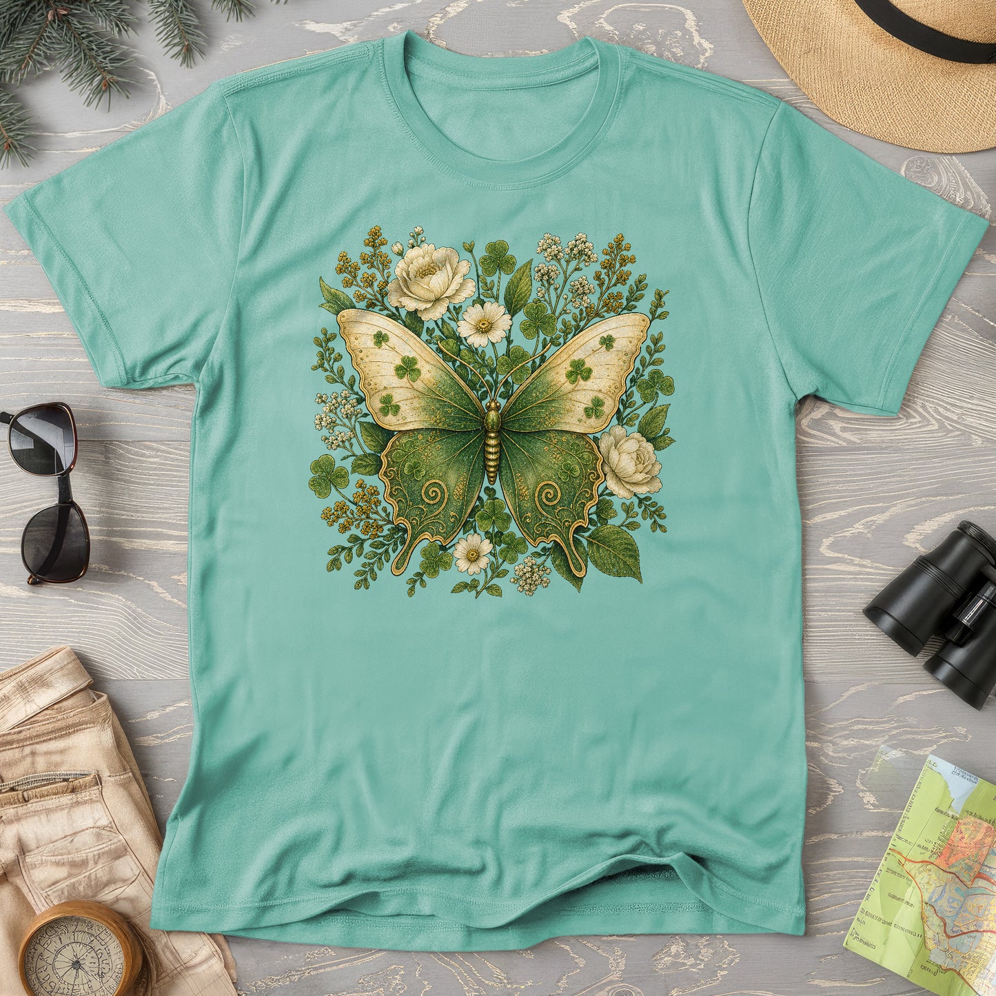 Irish Butterfly Floral T-Shirt