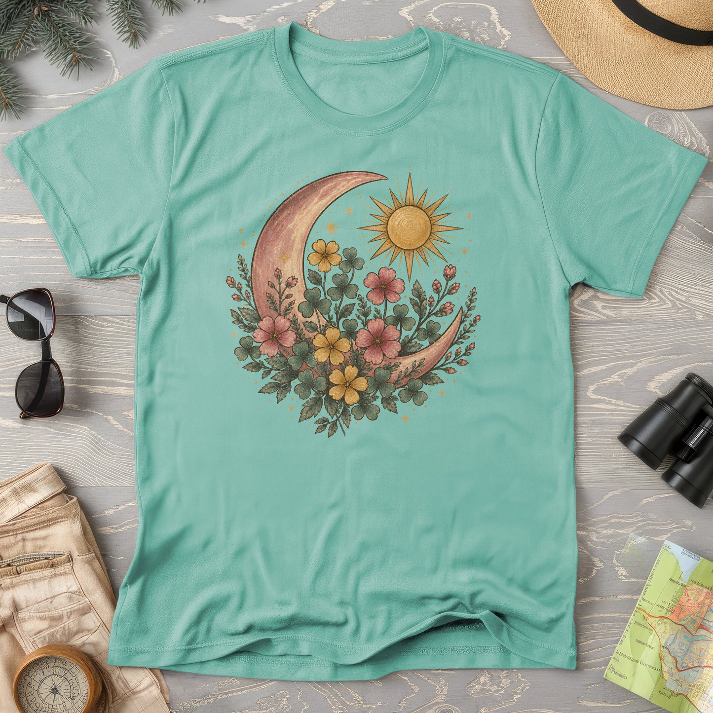 Shamrock Crescent Moon T-Shirt