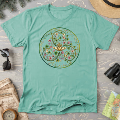 Claddagh Floral Triskele T-Shirt