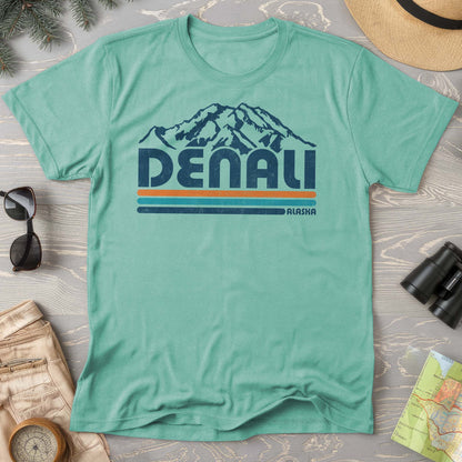 Denali Alaska Retro Stripe Comfort Colors T-Shirt