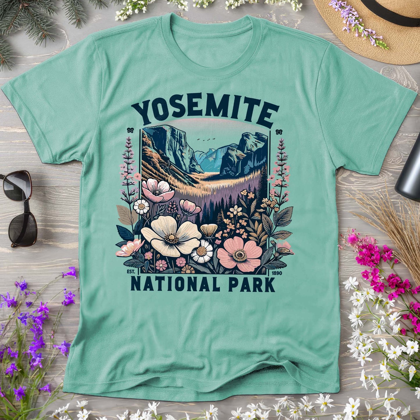 Yosemite National Park "Wildflower" Comfort Colors T-Shirt