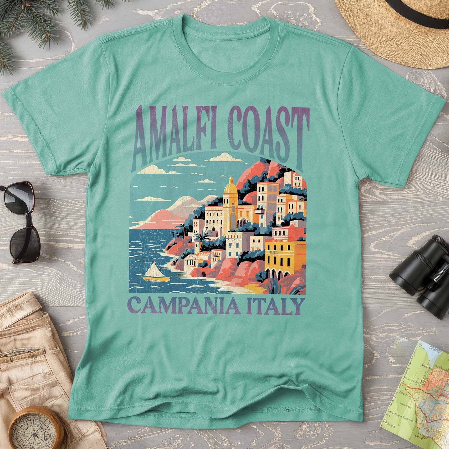 Amalfi Coast Italy "Big and Bold" Comfort Colors T-Shirt