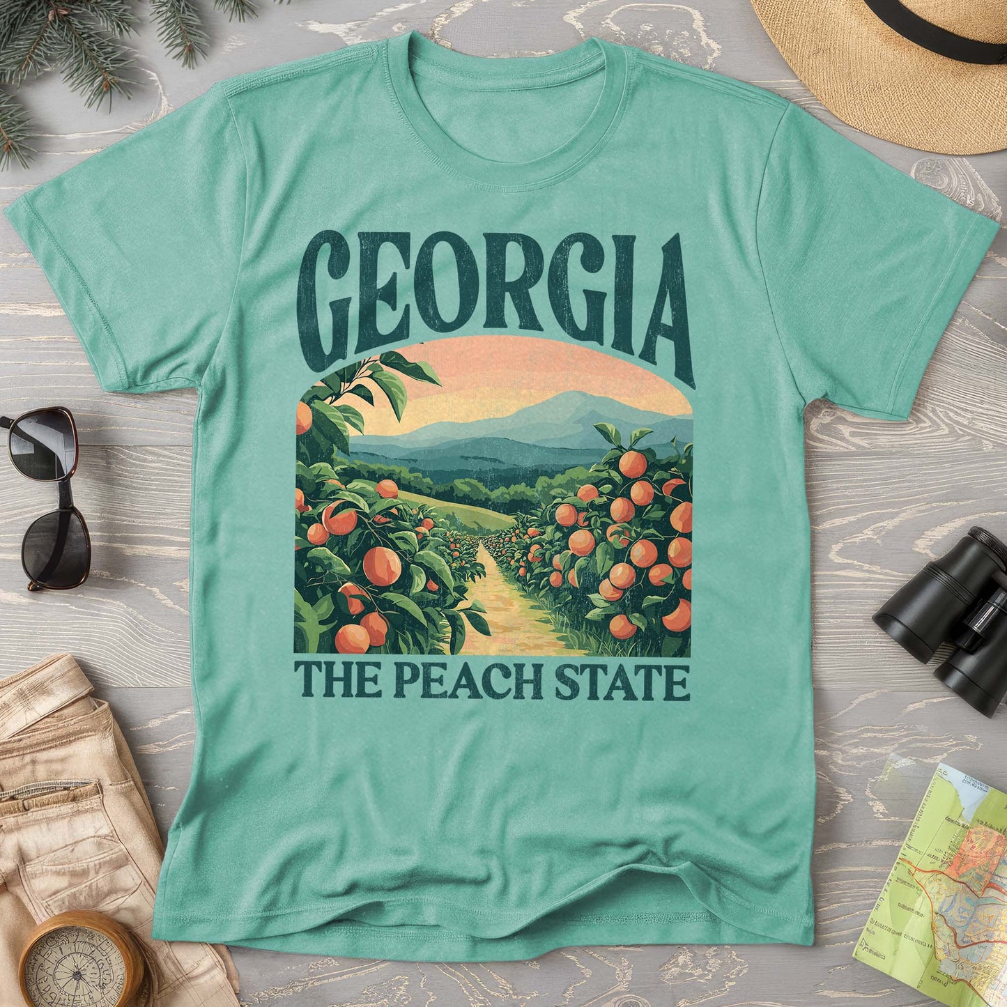 Georgia The Peach State "Big and Bold" Comfort Colors T-Shirt