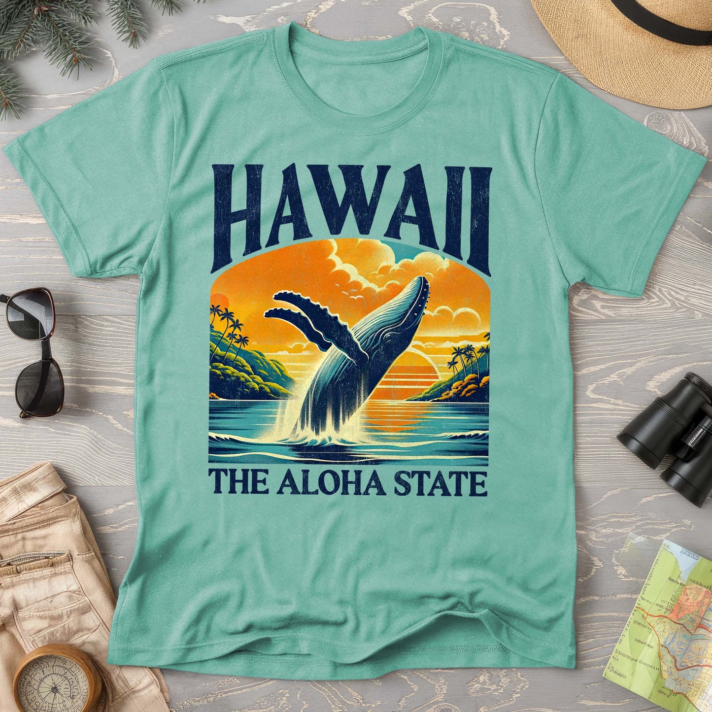 Hawaii The Aloha State "Big and Bold" Comfort Colors T-Shirt