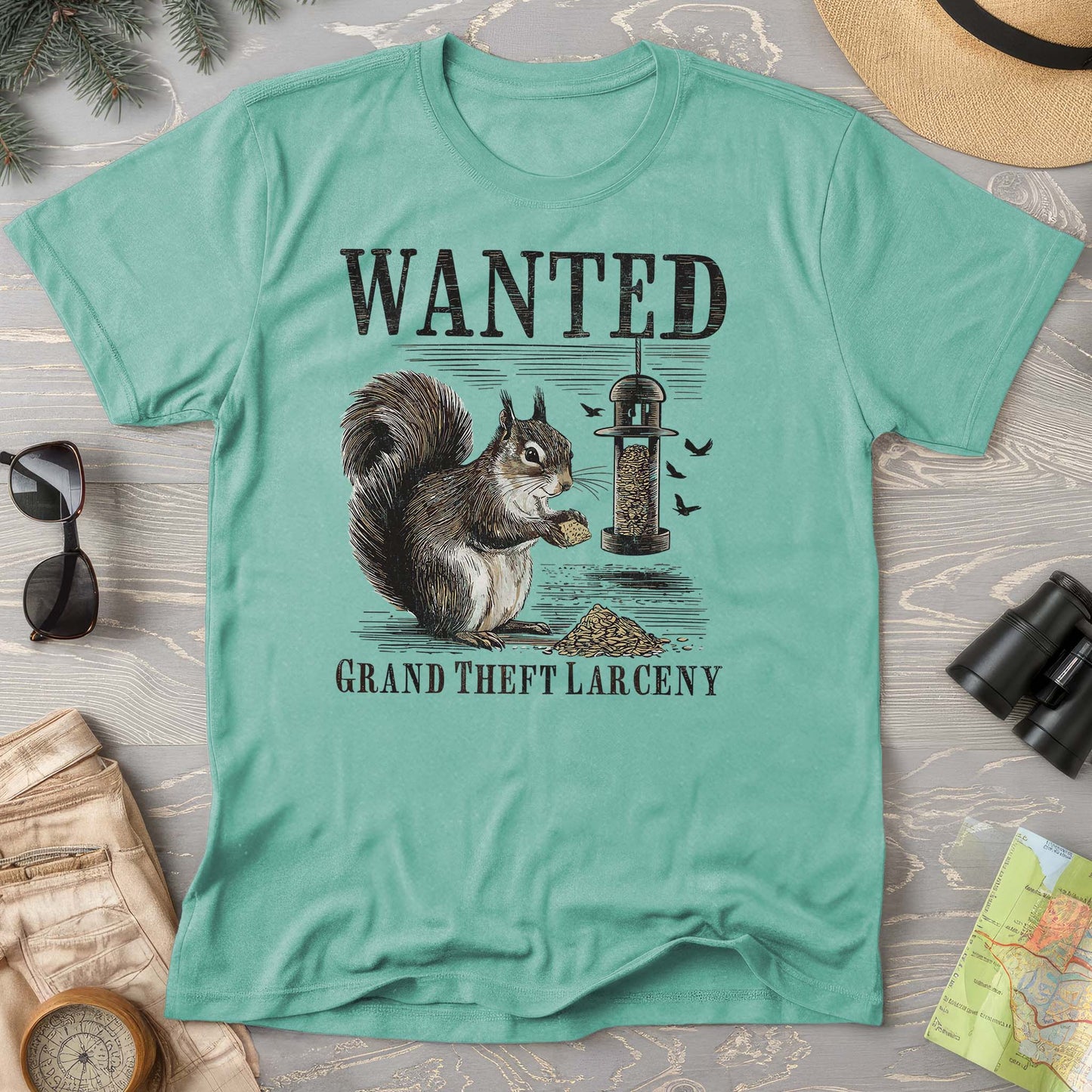 Funny Bird Lover Squirrel Comfort Colors T-Shirt
