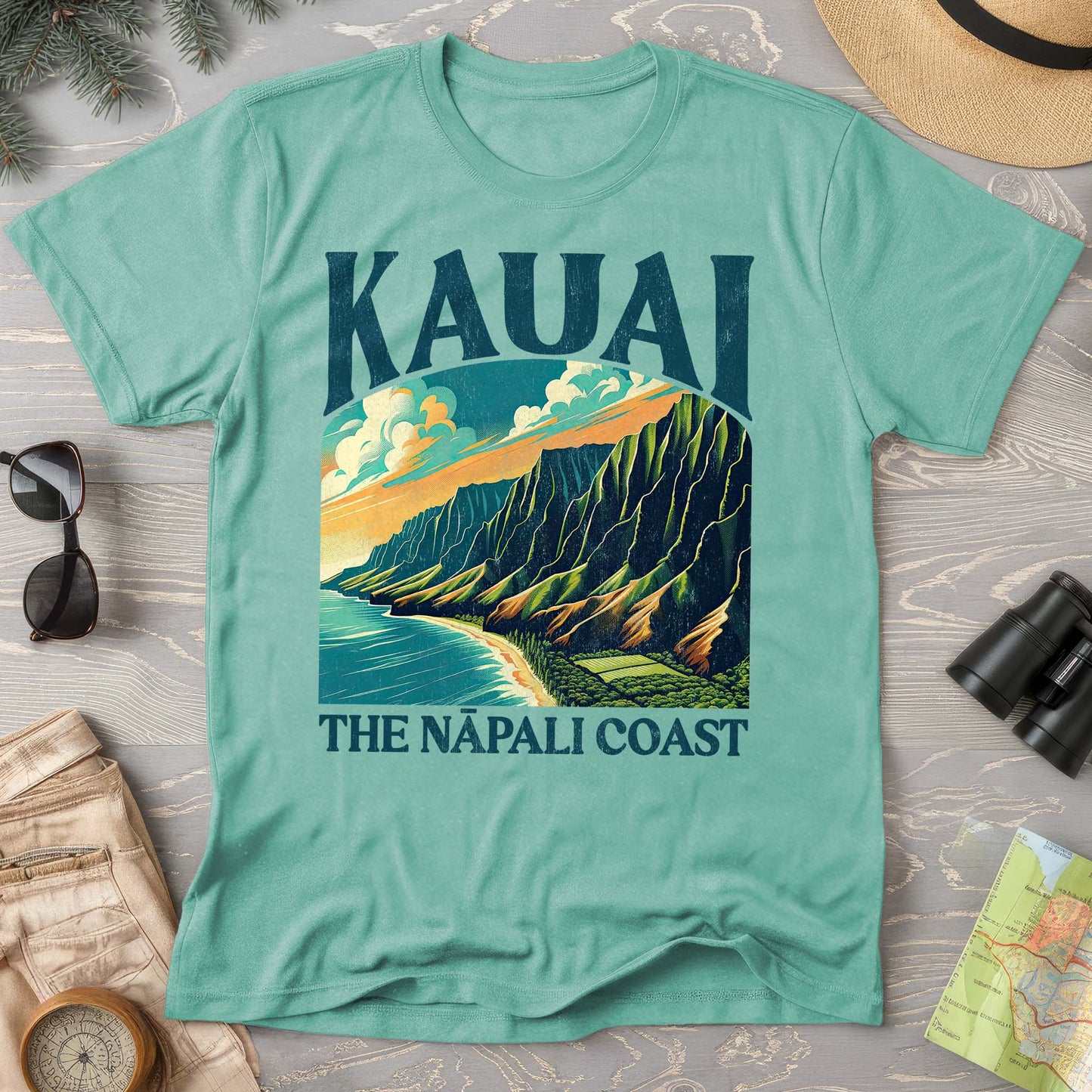 Kauai Nā Pali Coast "Big and Bold" Comfort Colors T-Shirt