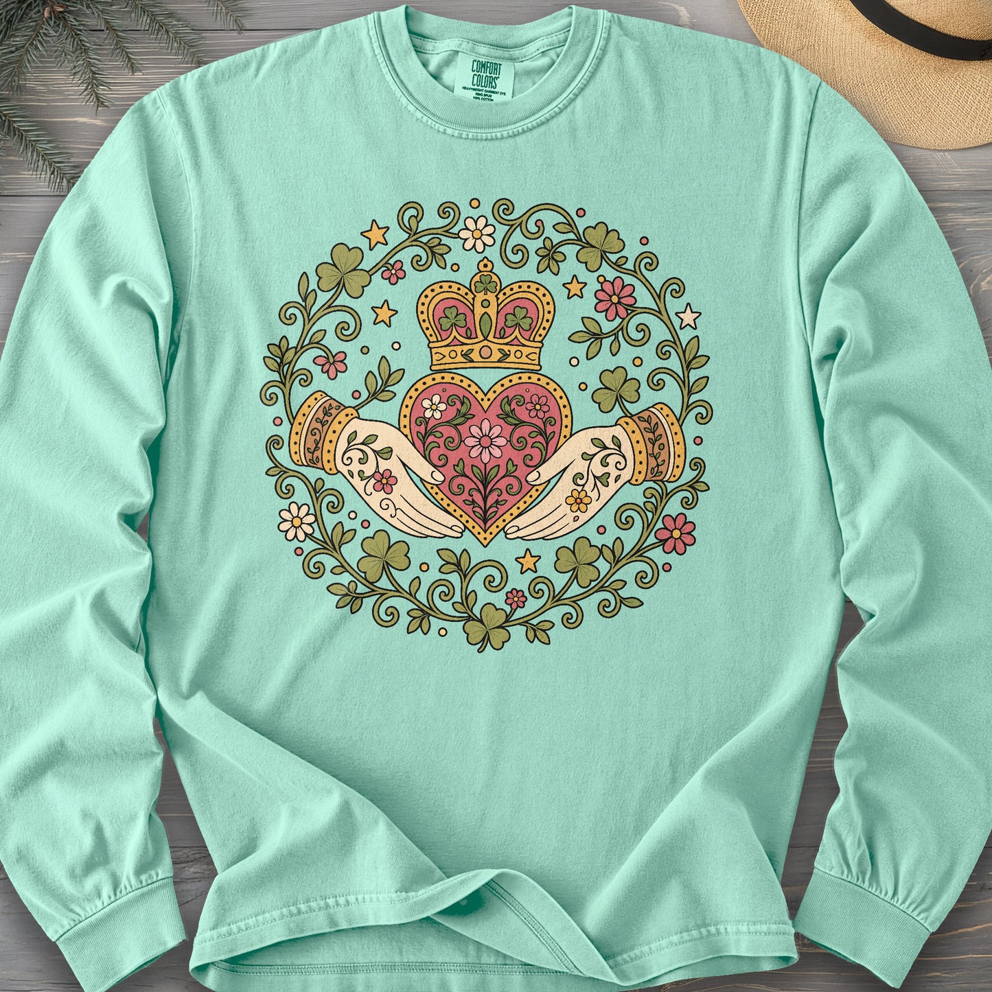 Claddagh Florals Long Sleeve Shirt