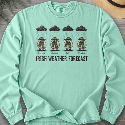 Irish Weather Forecast Comfort Colors 6014 Long Sleeve