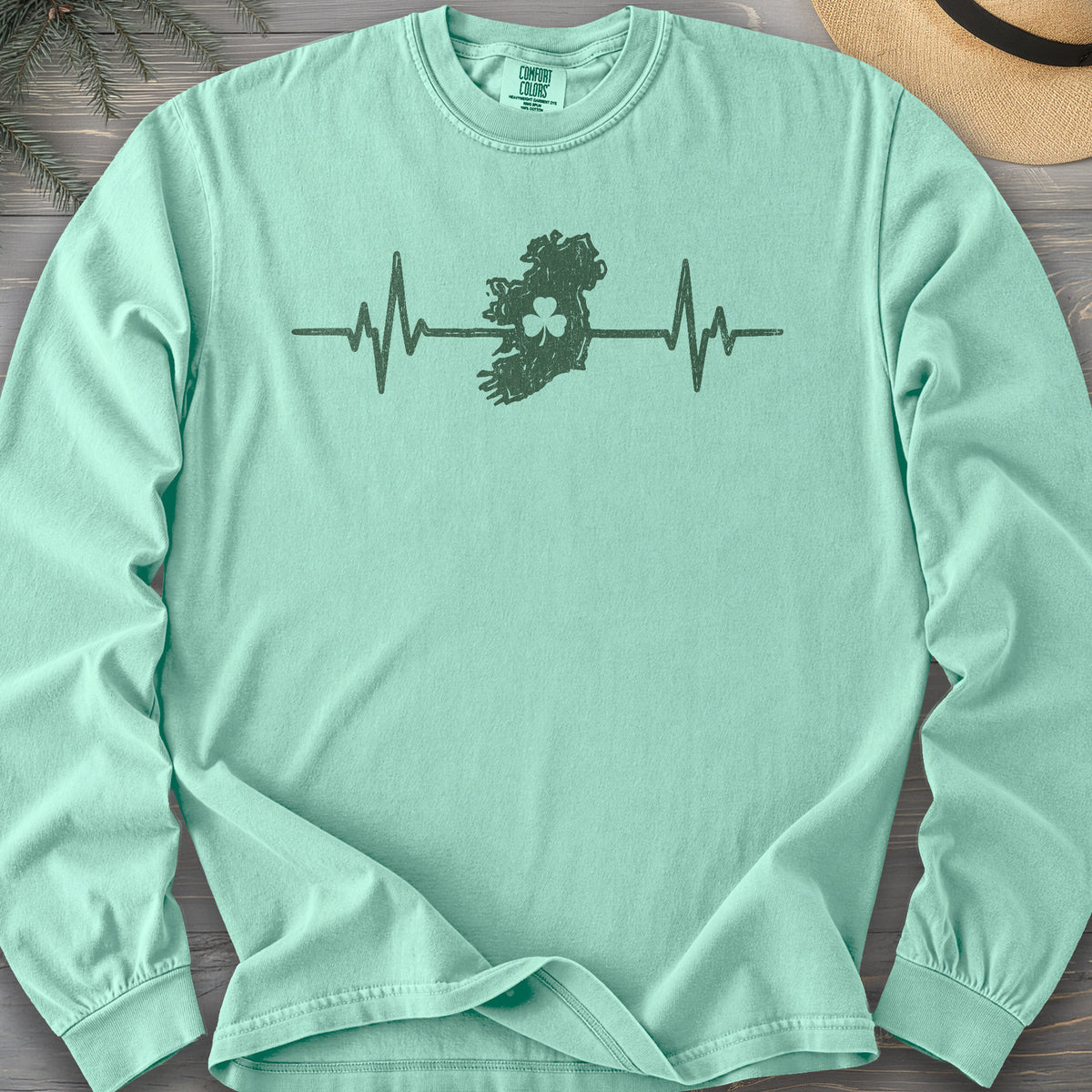 Ireland Heartbeat Comfort Colors 6014 Long Sleeve