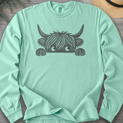 Peeking Coo Comfort Colors 6014 Long Sleeve