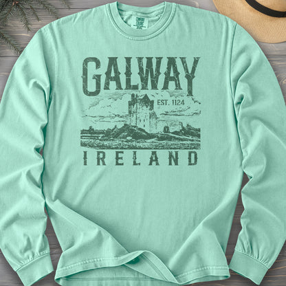 Galway Ireland Vintage Print Long Sleeve Shirt