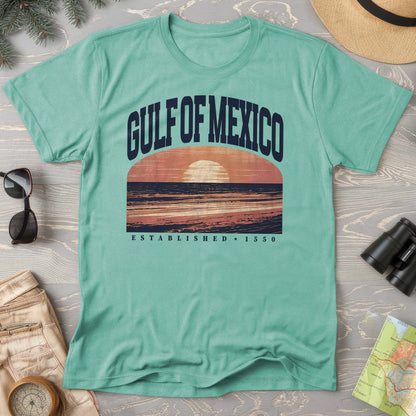 Gulf of Mexico Varsity Sunset Comfort Colors T-Shirt