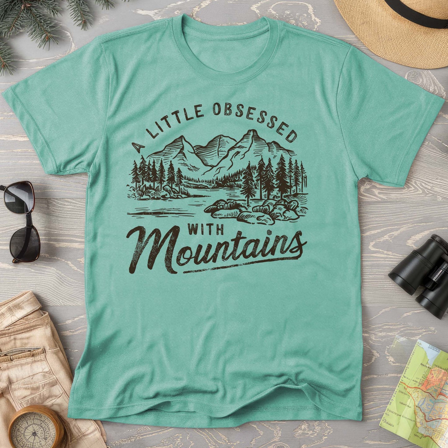 "A Little Obsessed with Mountains" Comfort Colors T-Shirt