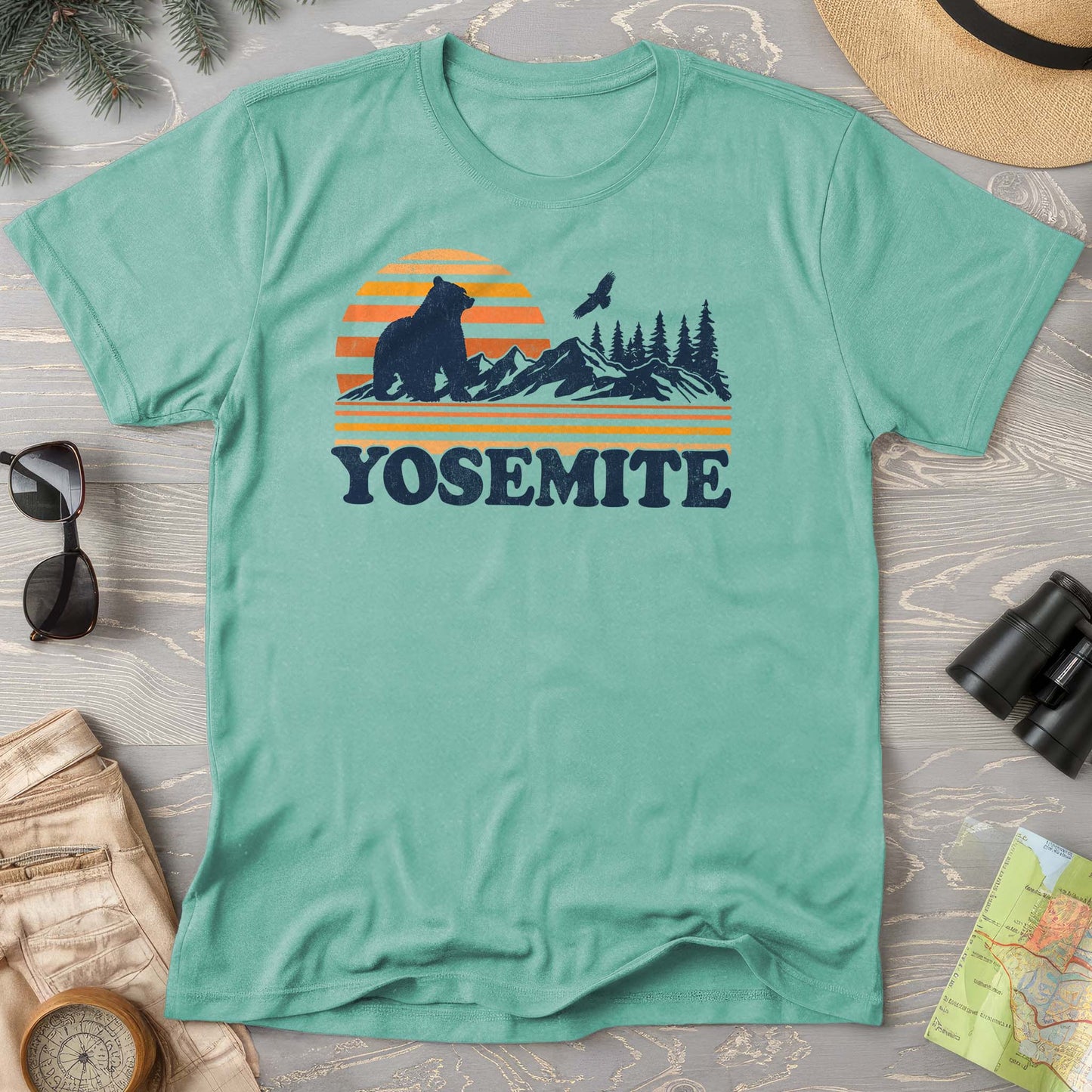 Yosemite Retro Sunset Comfort Colors T-Shirt
