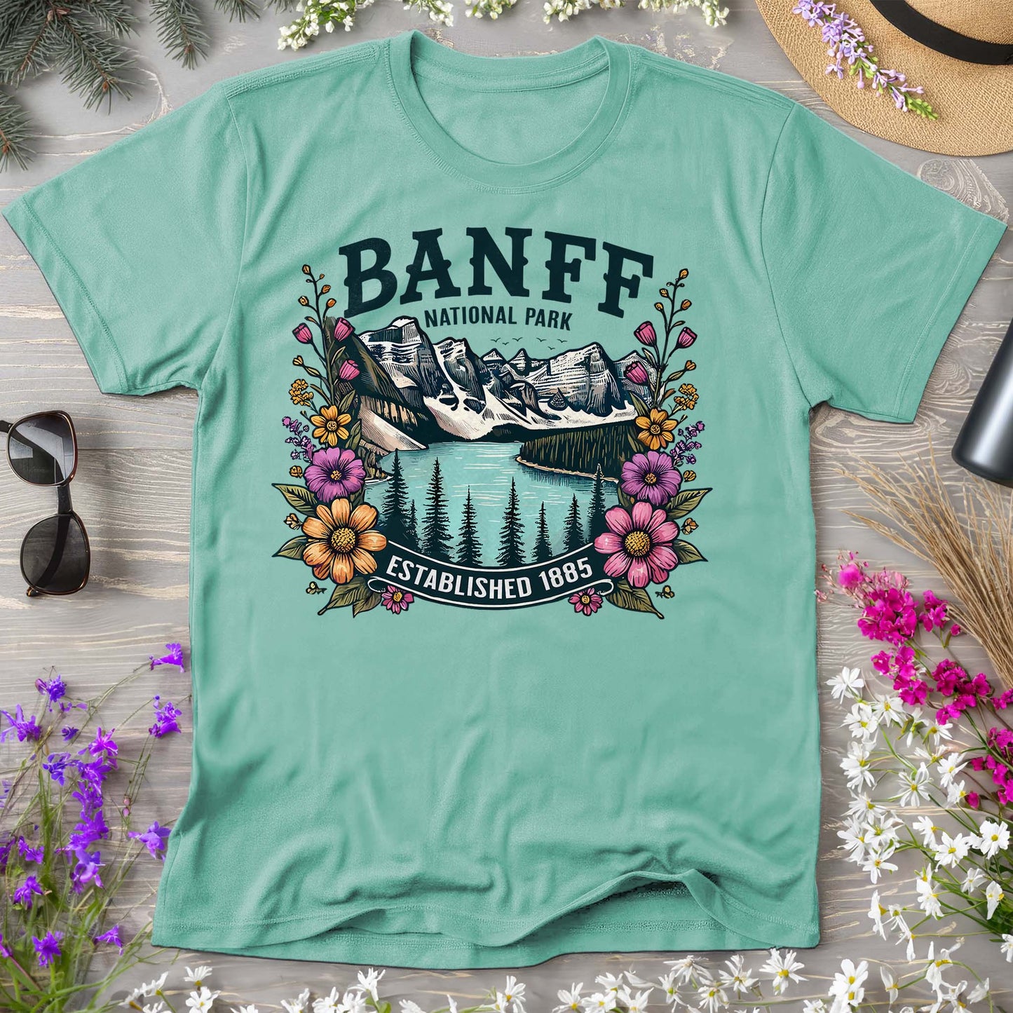 Banff National Park "Wildflower" Comfort Colors T-Shirt