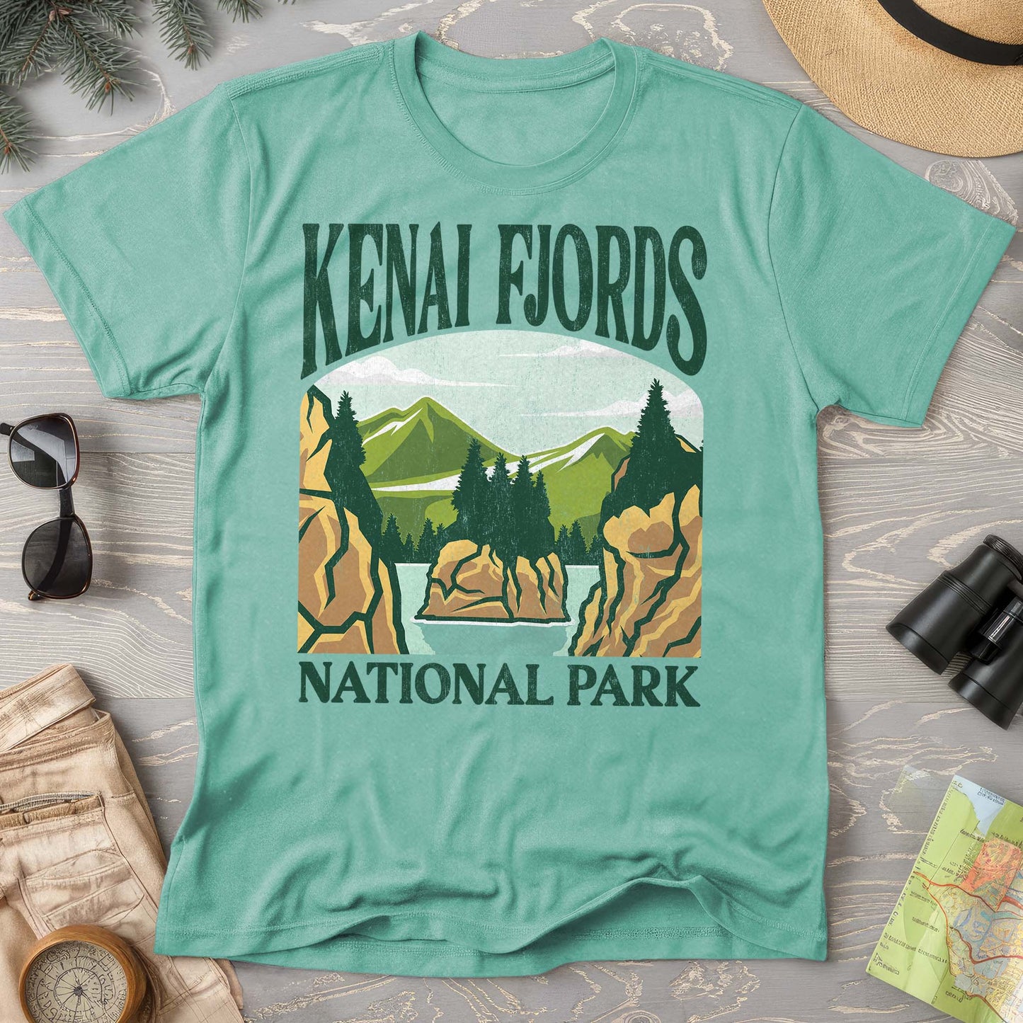 Kenai Fjords National Park "Big and Bold" Comfort Colors T-Shirt