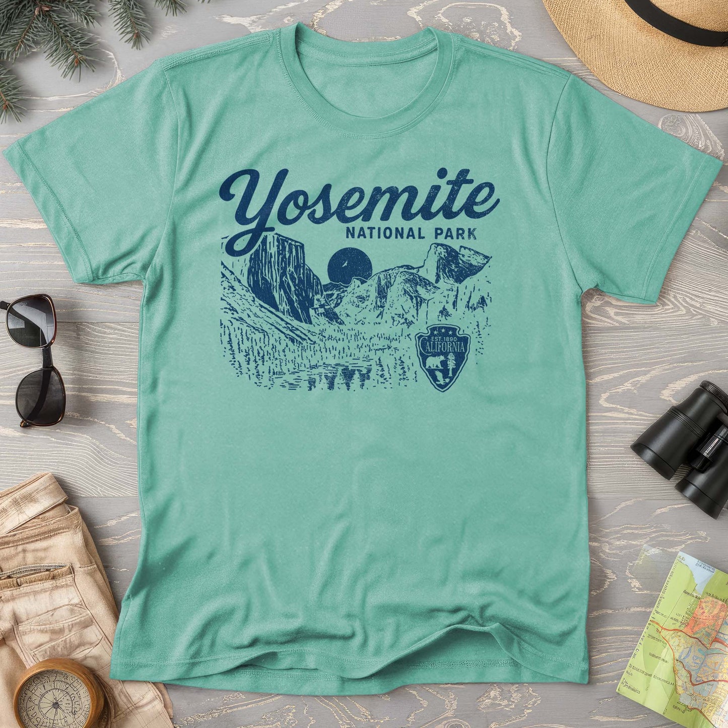 Yosemite National Park "Vintage Sketch" Comfort Colors T-Shirt