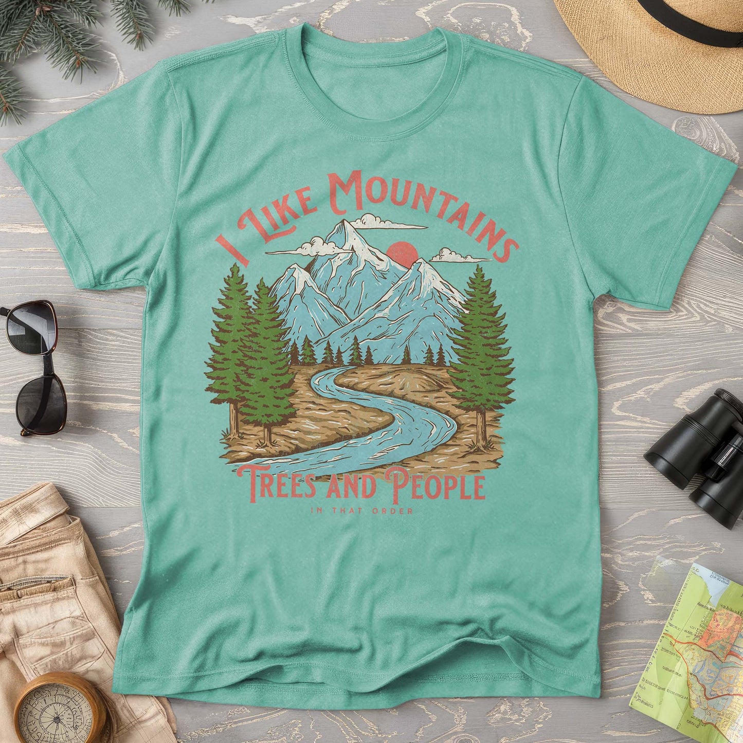 Funny Outdoor Mountain Shirt "In that Order" Comfort Colors T-Shirt