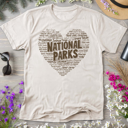 National Park Word Art "Heart" Comfort Colors T-Shirt