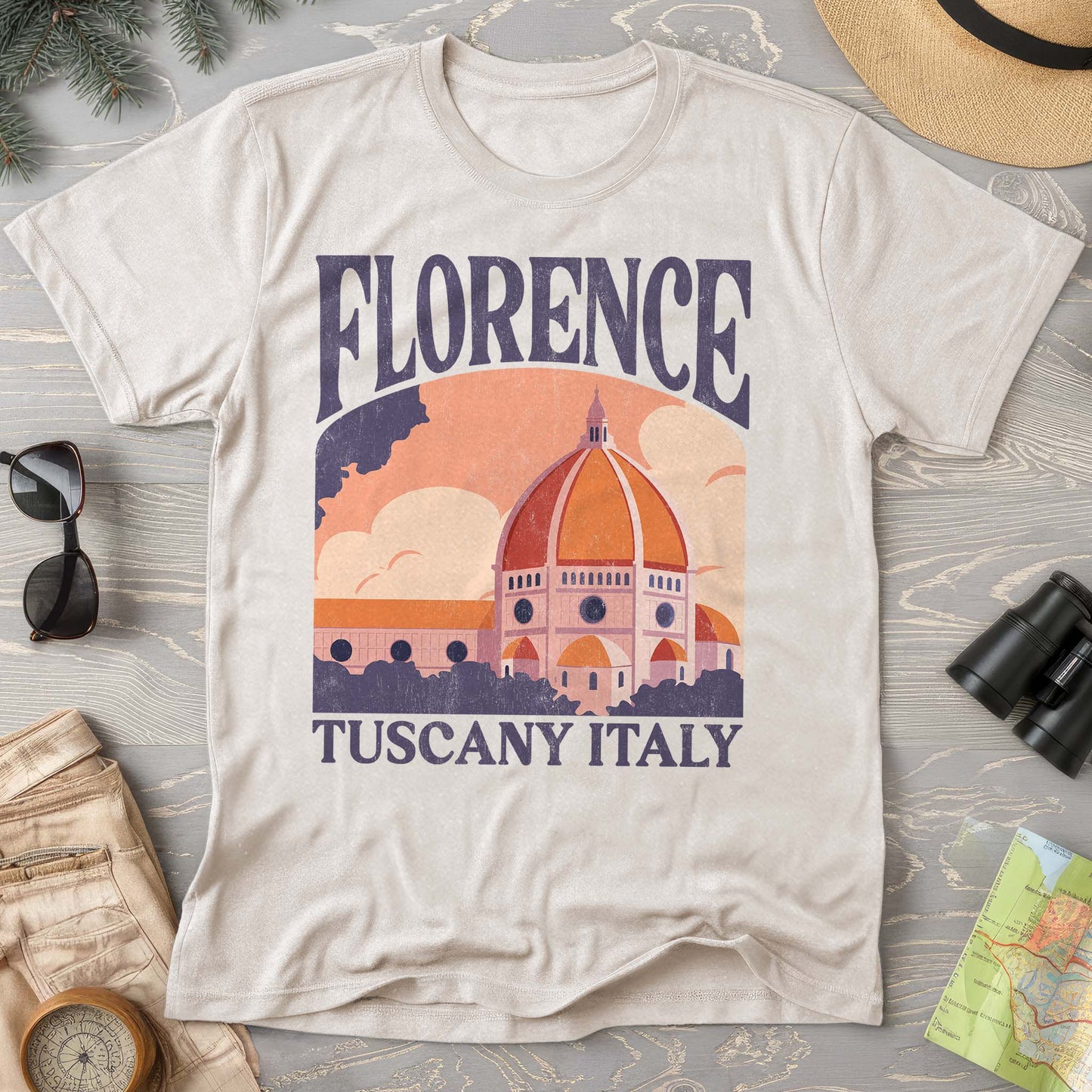 Florence Tuscany Italy "Big and Bold" Comfort Colors T-Shirt