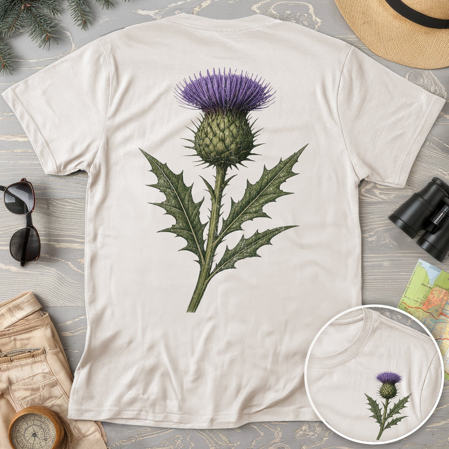 Thistle of Scotland Front/Back Print T-Shirt