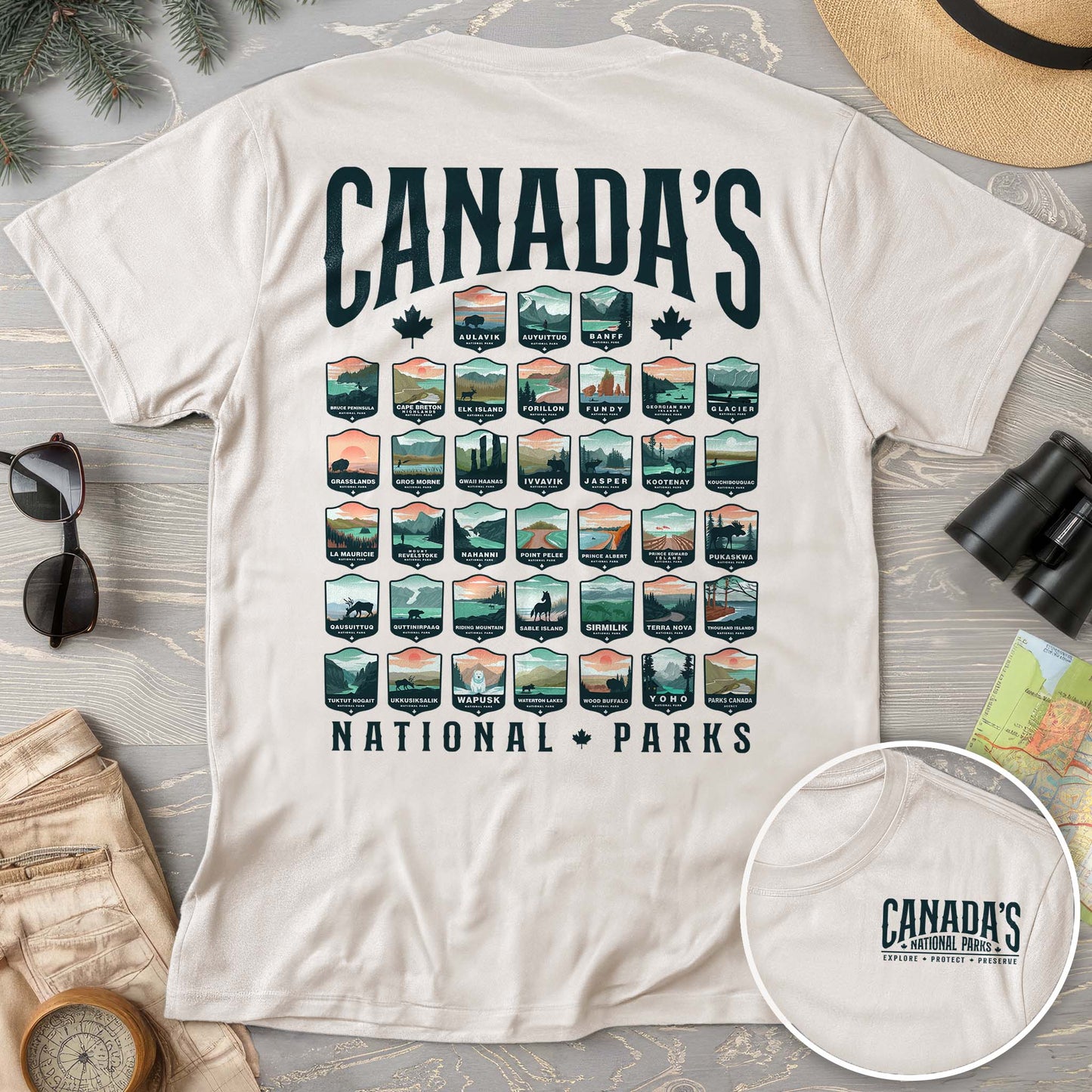 Canada's National Parks "Badges" Comfort Colors T-shirt