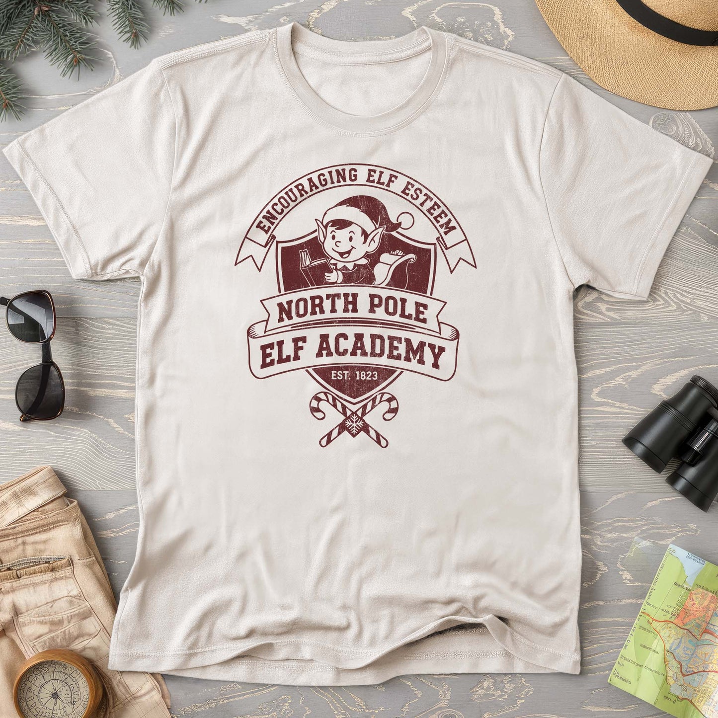 North Pole Elf Academy Comfort Colors T-Shirt