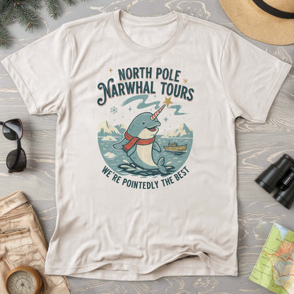 North Pole Narwhal Tours Comfort Colors T-shirt