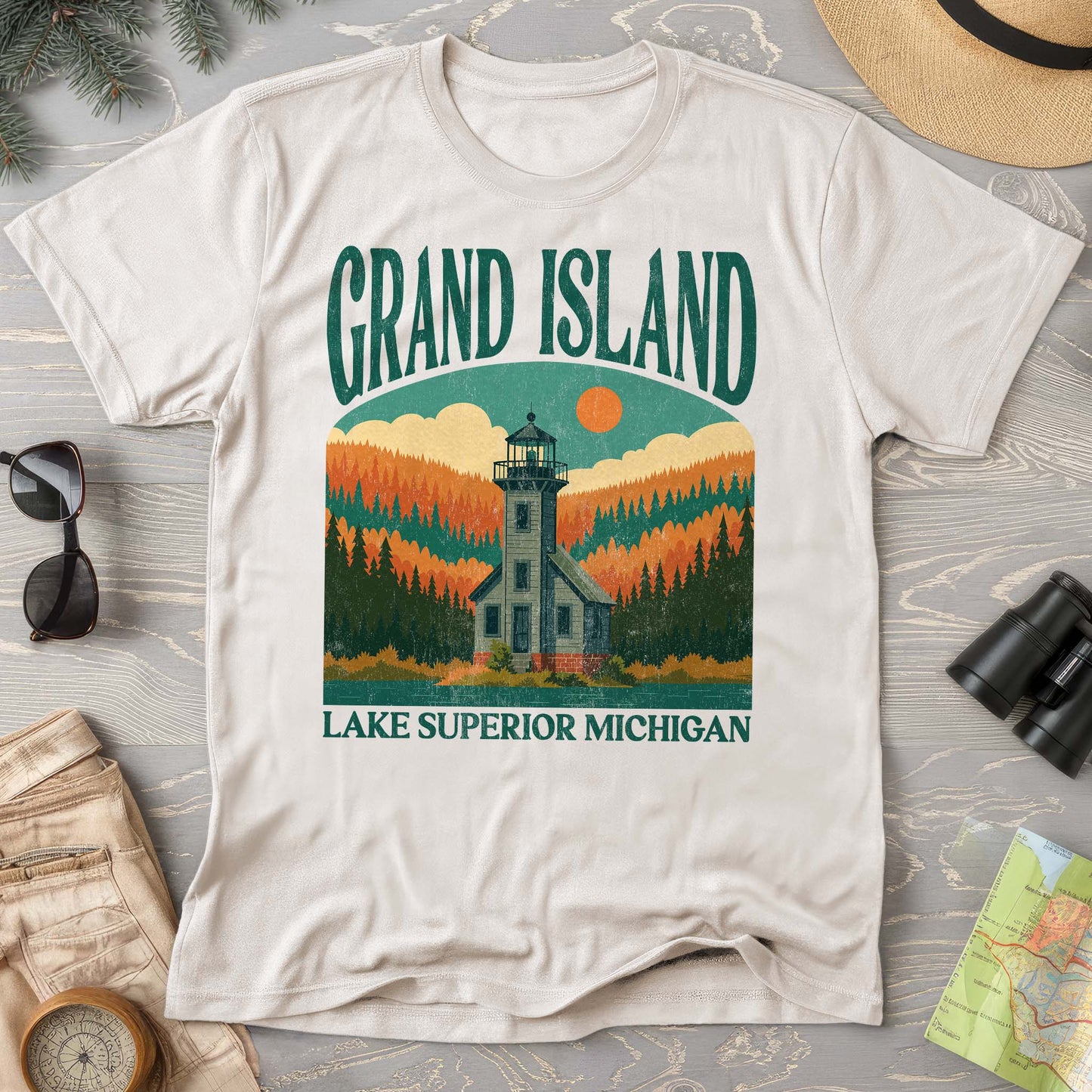 Grand Island Michigan "Big and Bold" Comfort Colors T-Shirt