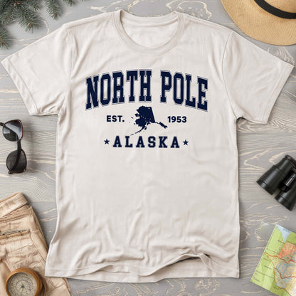 North Pole Alaska Varsity Comfort Colors T-shirt