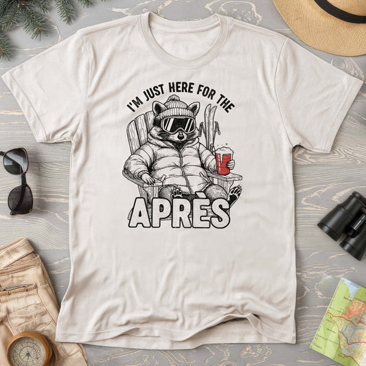 Just Here for the Apres "Raccoon" Comfort Colors T-shirt