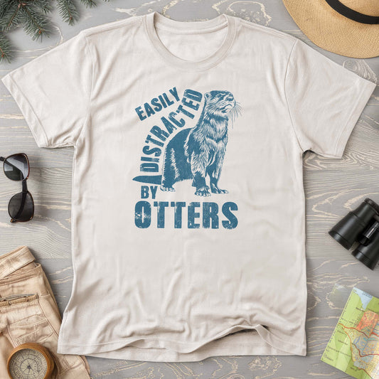 Easily Distracted By Otters Vintage Print Comfort Colors T-shirt