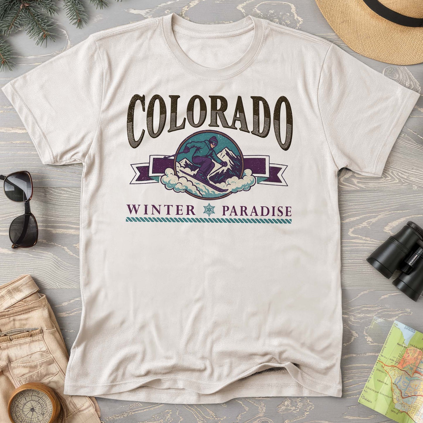Colorado 90's Retro Ski Sprint Comfort Colors T-shirt