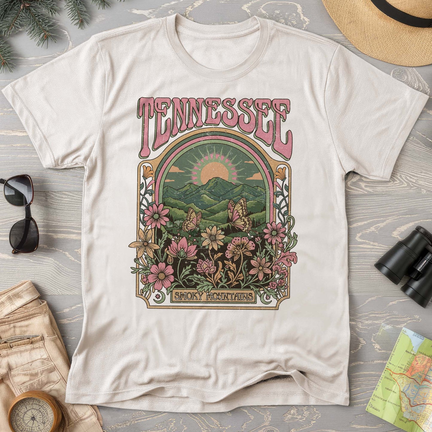 Tennessee Smoky Mountains Butterfly Comfort Colors T-shirt